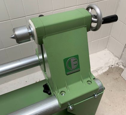 HDM 1000 Reitstock mit eingefahrener Pinole mitsamt der mitlaufenden Körnerspitze