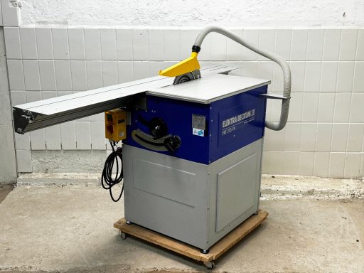 Elektra Beckum PKF 255 V8 in blau/grau mit 1800 mm Formatschlitten und Späneabsaugung